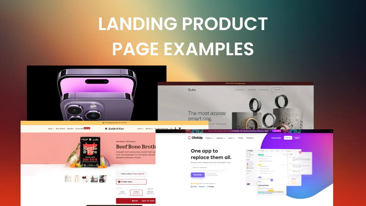 21+ Amazing Product Landing Page Examples. Copy-Paste Product Page Layouts (2026)