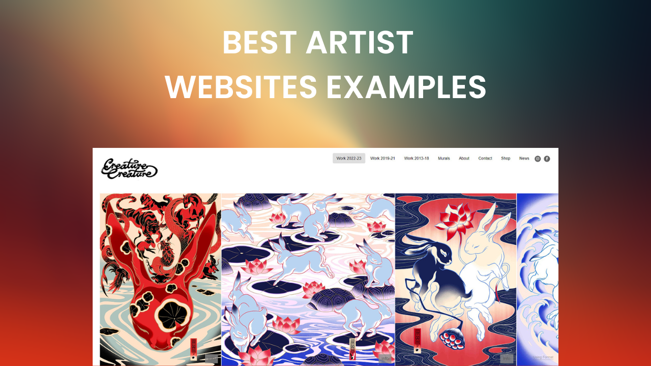 14+ Best Artist Websites Examples 2026