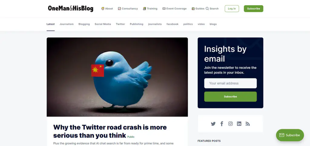 One Man & His Blog